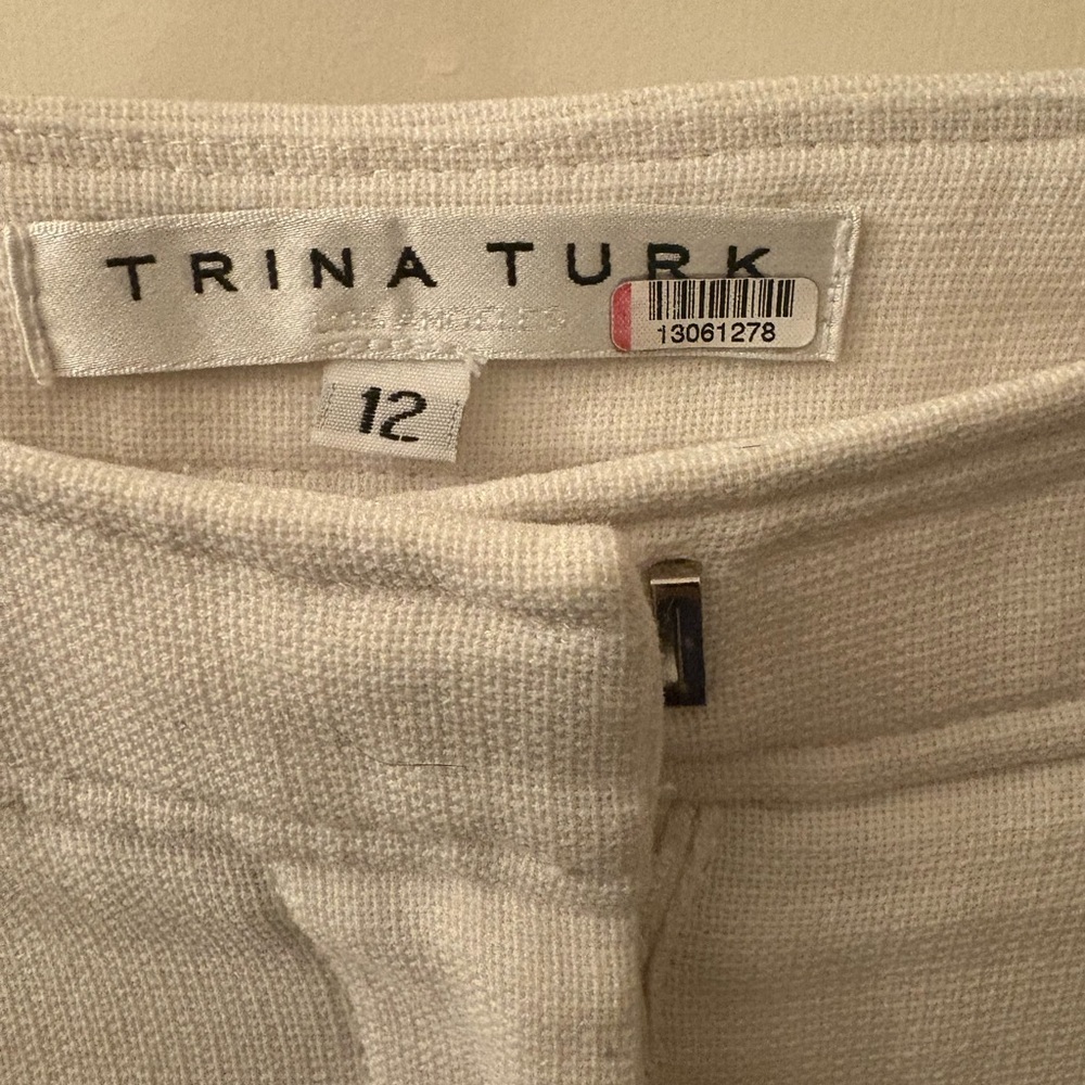 Trina Turk Off-White Straight Leg Pants - Picture 4 of 4